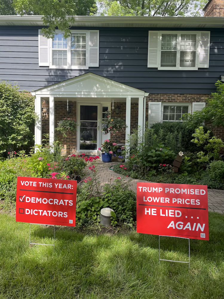 Trump Promised Lower Prices — yard sign