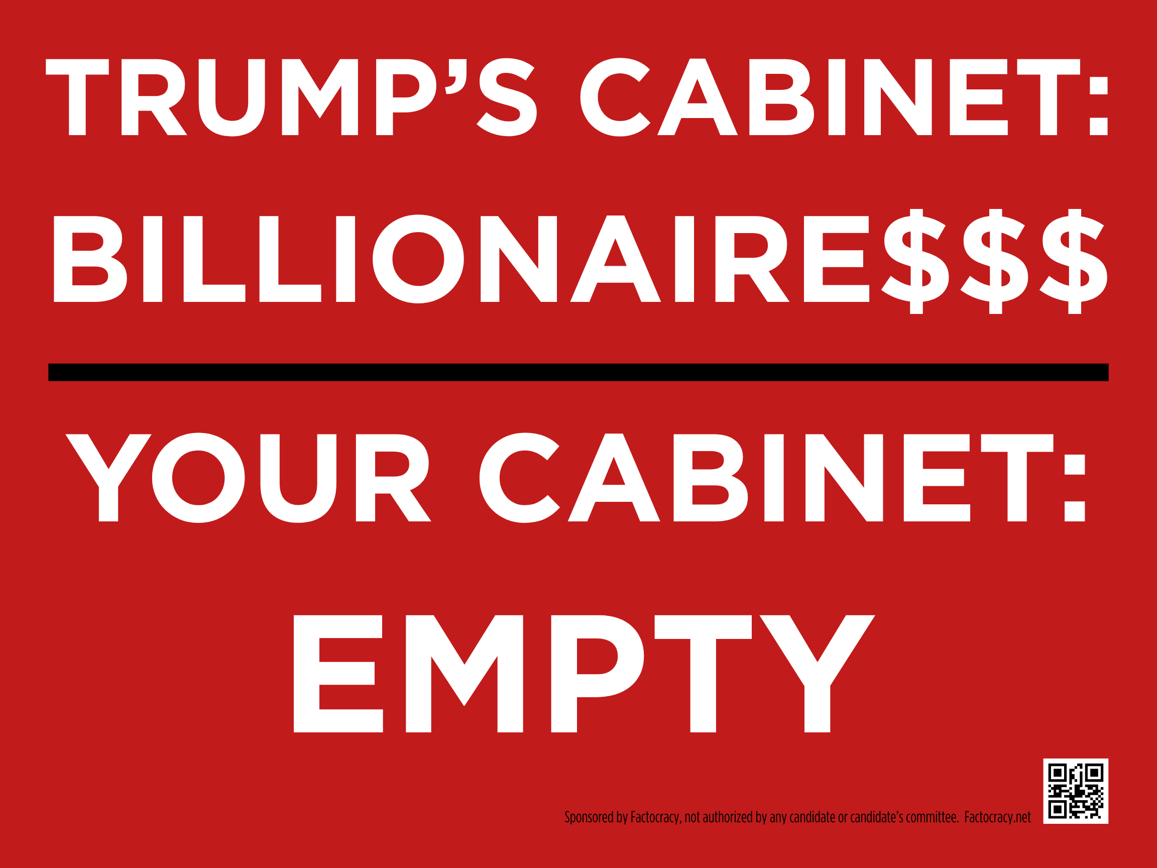 Trump's Cabinet: Billionaires$$$