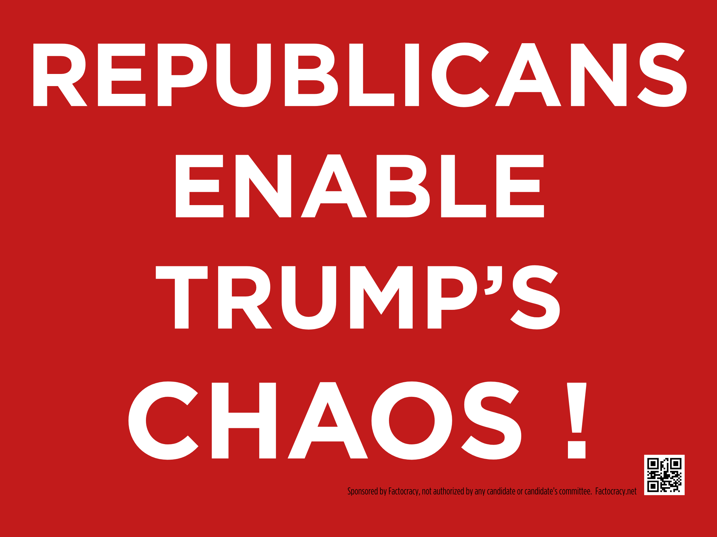 Republicans Enable Trump's Chaos