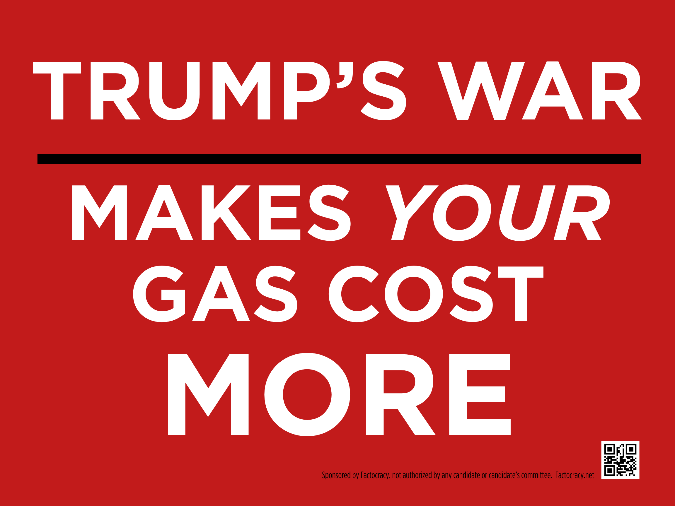 Trump's War Makes Your Gas Cost More