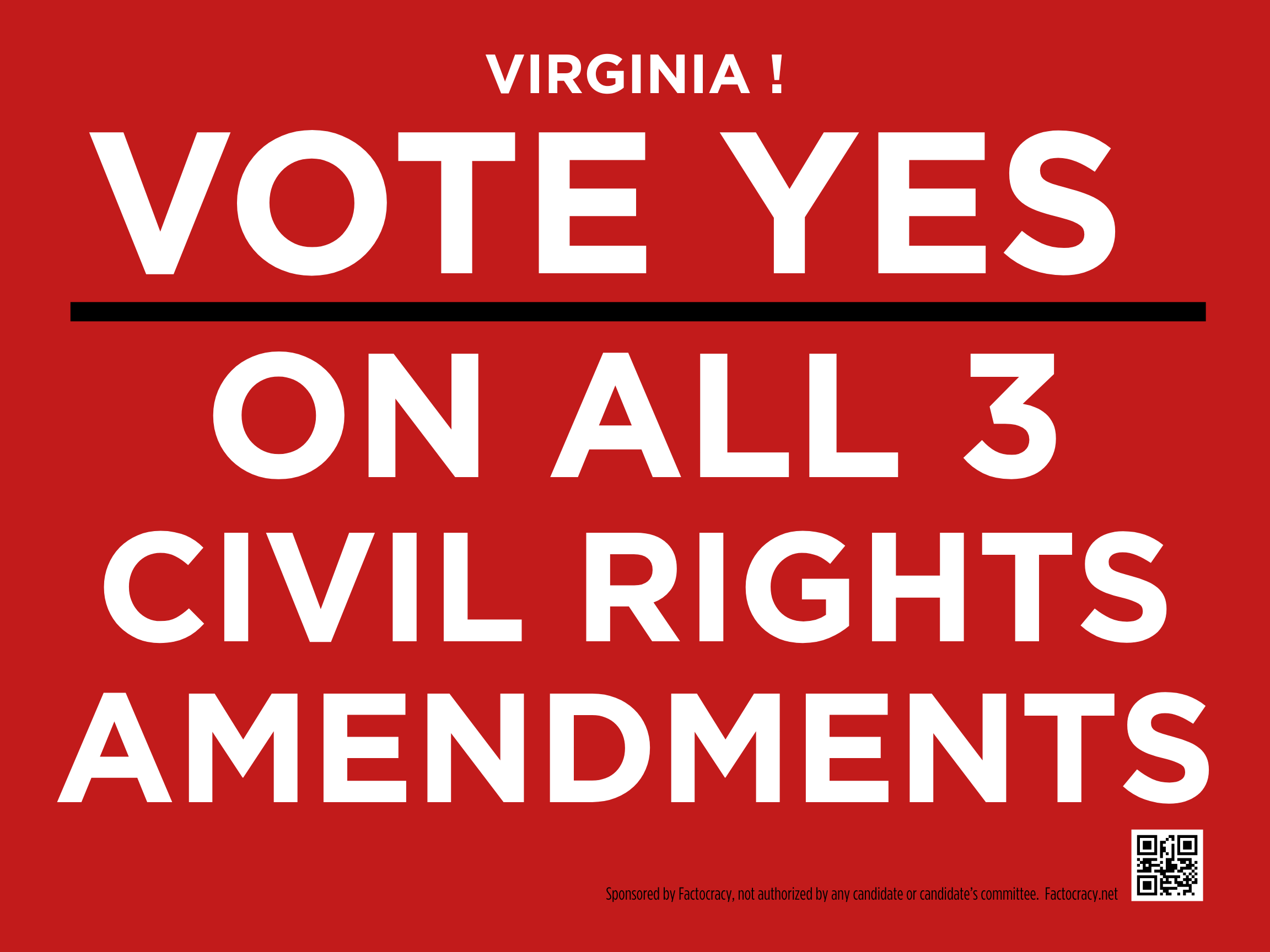Virginia! Vote Yes on All 3 Civil Rights Amendments